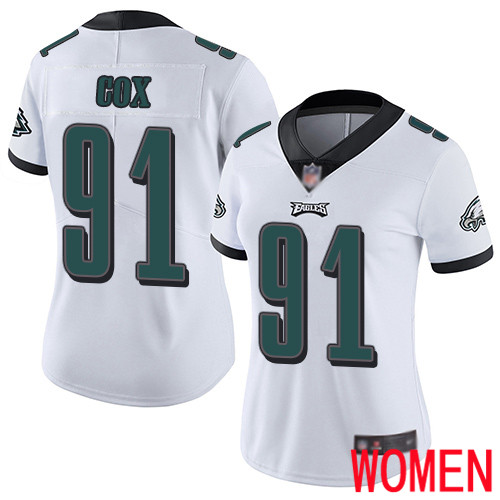 Women Philadelphia Eagles #91 Fletcher Cox White Vapor Untouchable NFL Jersey Limited Player Football